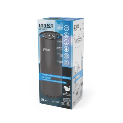 Очиститель-рециркулятор воздуха, индикаторы температуры и влажности, площадь очистки 20 метров Guard