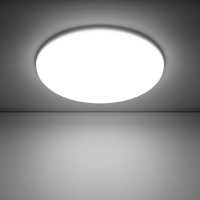 Светильник светодиодный ДВО 24 Вт 2400 лм 4000К AC 220В IP20 круг D170х27мм монт d155мм Пластик безрамочный Frameless Gauss