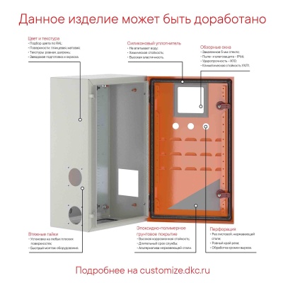 Корпус навесной ST с М/П ВхШхГ 600x600x250 мм,    RAL3020