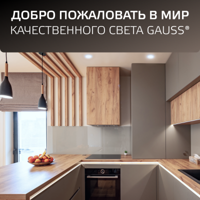 Светильник светодиодный ДВО 4.5 Вт 300 лм 4000К AC 220В IP20 круг D95х26мм монт d75мм Пластик Basic