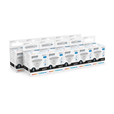 Лампа светодиодная LED 9 Вт 680 лм 6500К софит MR16 холодный GU5.3 AC 220В Elementary Gauss