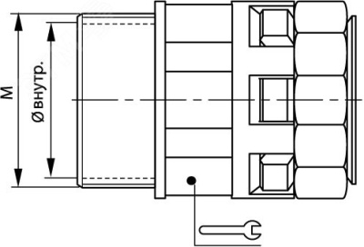 Монтажный комплект муфта труба-коробка DN 17 мм, М20х1,5, полиамид, цвет черный
