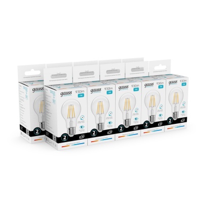 Лампа светодиодная филаментная LED 11 Вт 930 лм 4100К А60 груша нейтральный E27 AC 220В прозрачная колба Elementary