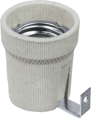 Патрон Е27 керамический с держателем