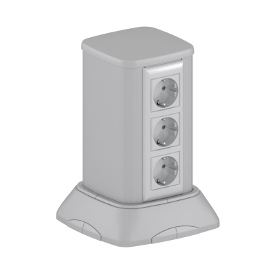 Миниколонна алюминиевая, 0.25м, цвет темно-серебристый металлик, RAL 9006, ДКС