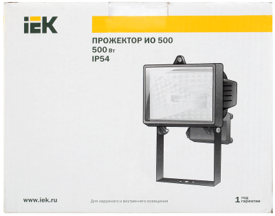 Прожектор ИО500 галогенный черный IP54 IEK