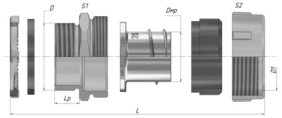 Резьбовой крепежный элемент с наружной резьбой РКН-15 У2 IP54 ГОФРОМАТИК